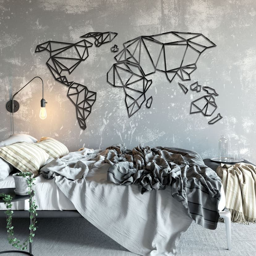 mapa świata 3D origami wykonana z akrylu