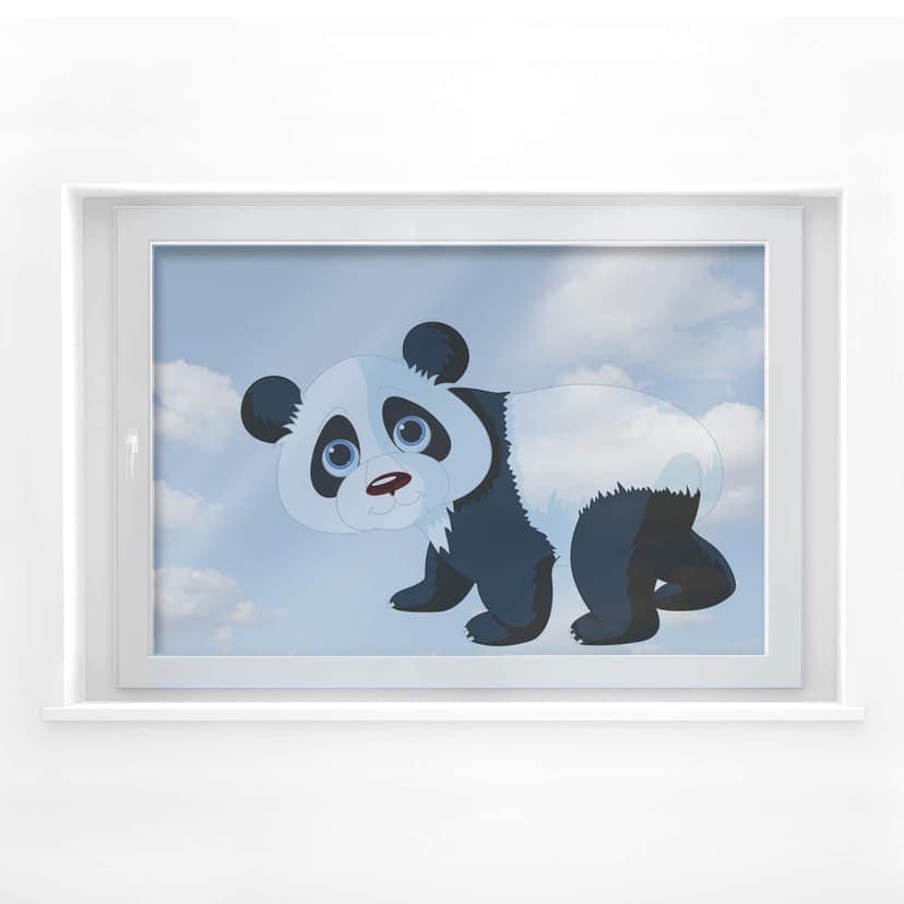 Dekoracja okienna Running Panda