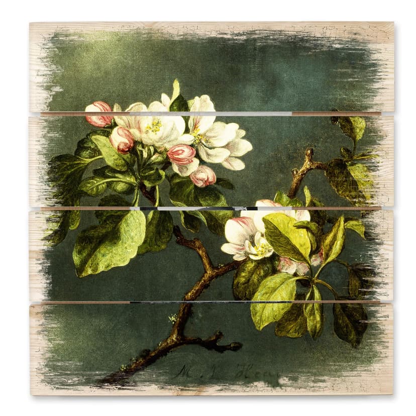 Obraz drewniany Heade - Kwiaty jabłoni - 40x41,5 cm