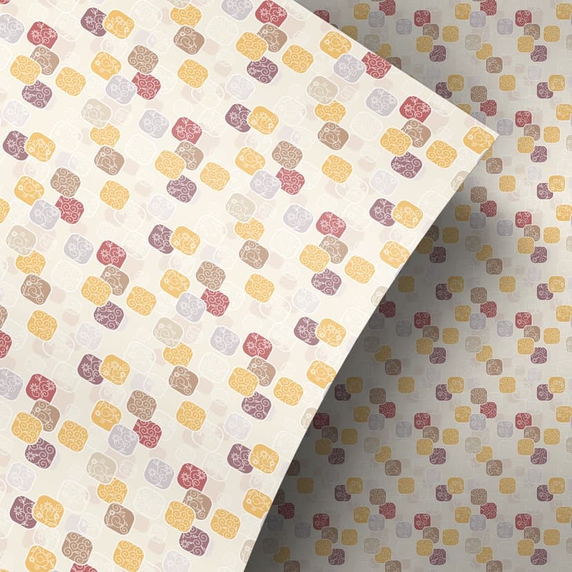 Okleiny meblowe, folia dekoracyjna - do wycierania - Retro Squares