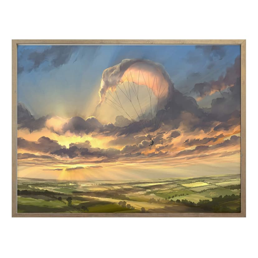 Plakat - lot w chmurze