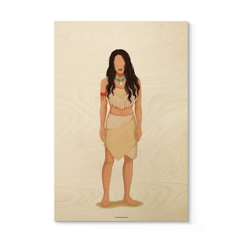 Plakat drewniany Tohmé - Pocahontas