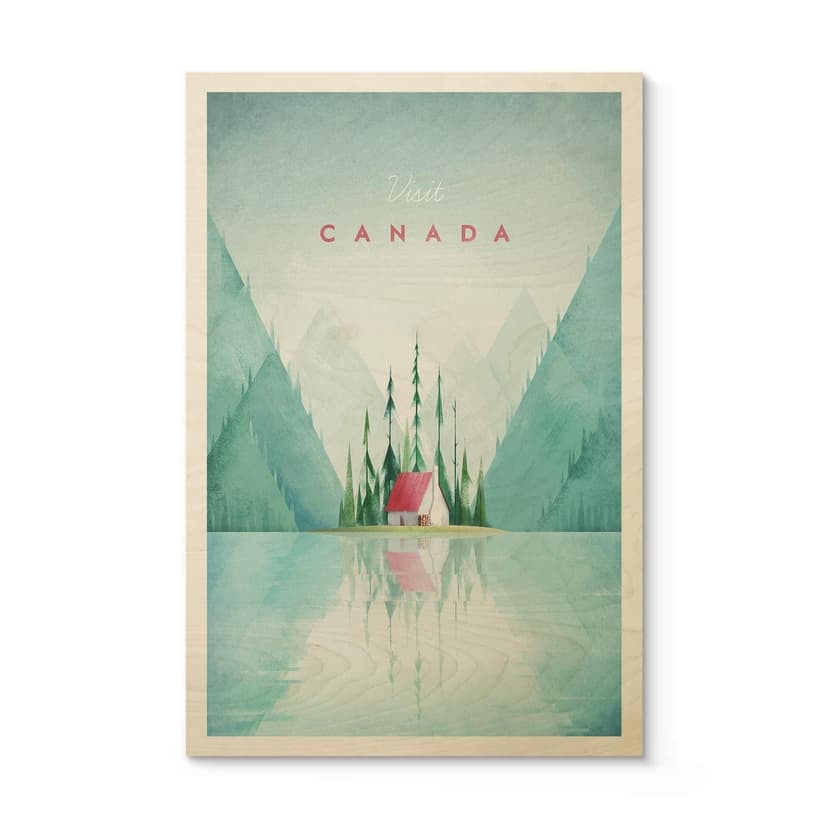 Plakat drewniany Rivers - Kanada