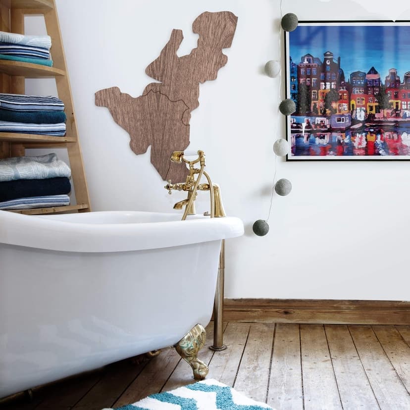 Okleina mahoniowa Wood Art - Map Benelux