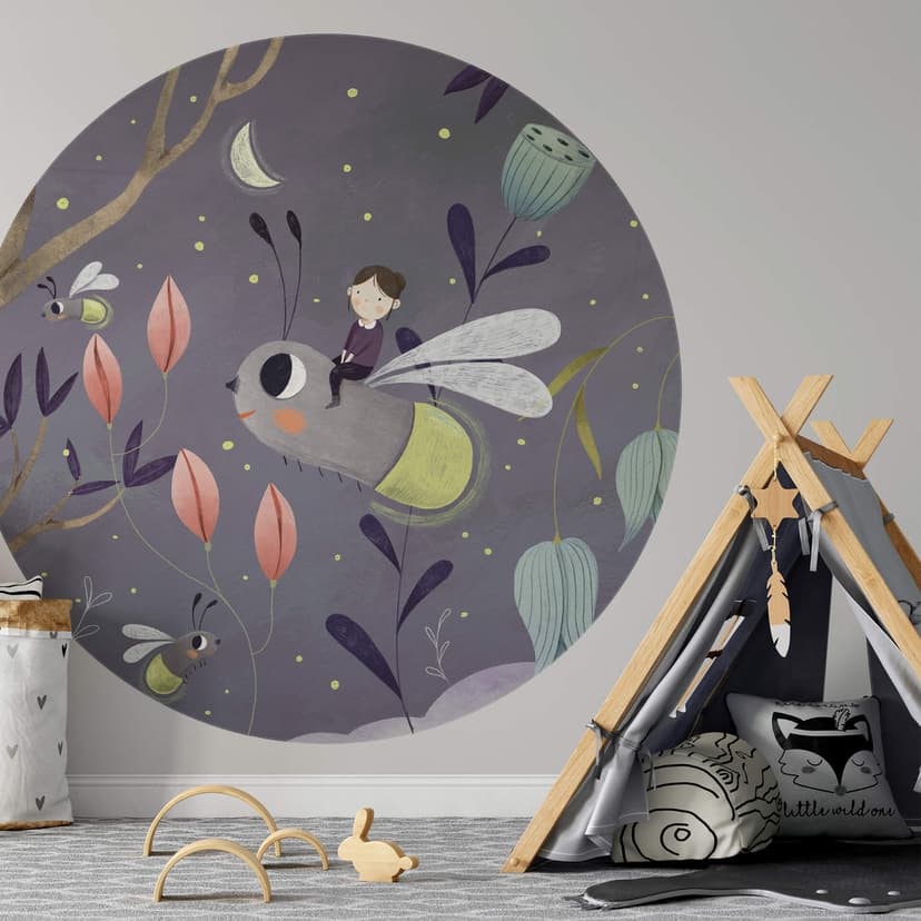 Fototapeta Loske - Firefly - okrągła - tapeta flizelinowa/tapeta flizelinowa samoprzylepna