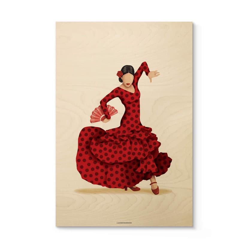 Plakat drewniany Tohmé - Flamenco