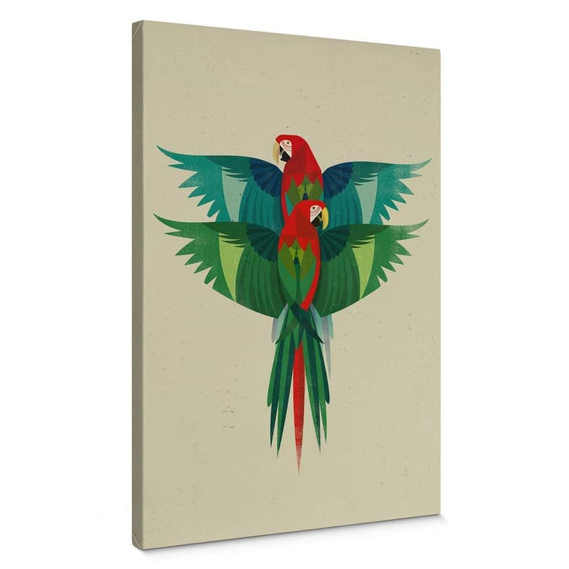 Brązowy obraz na płótnie - Macaw