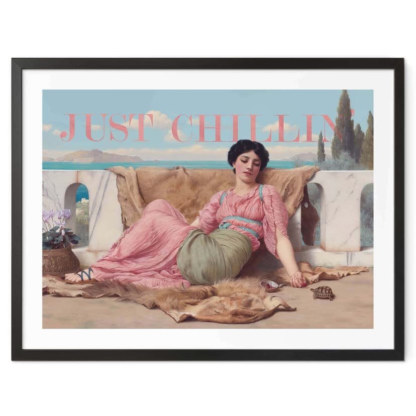 Plakat Just Chillin - zainspirowany przez Johna Williama Godwarda