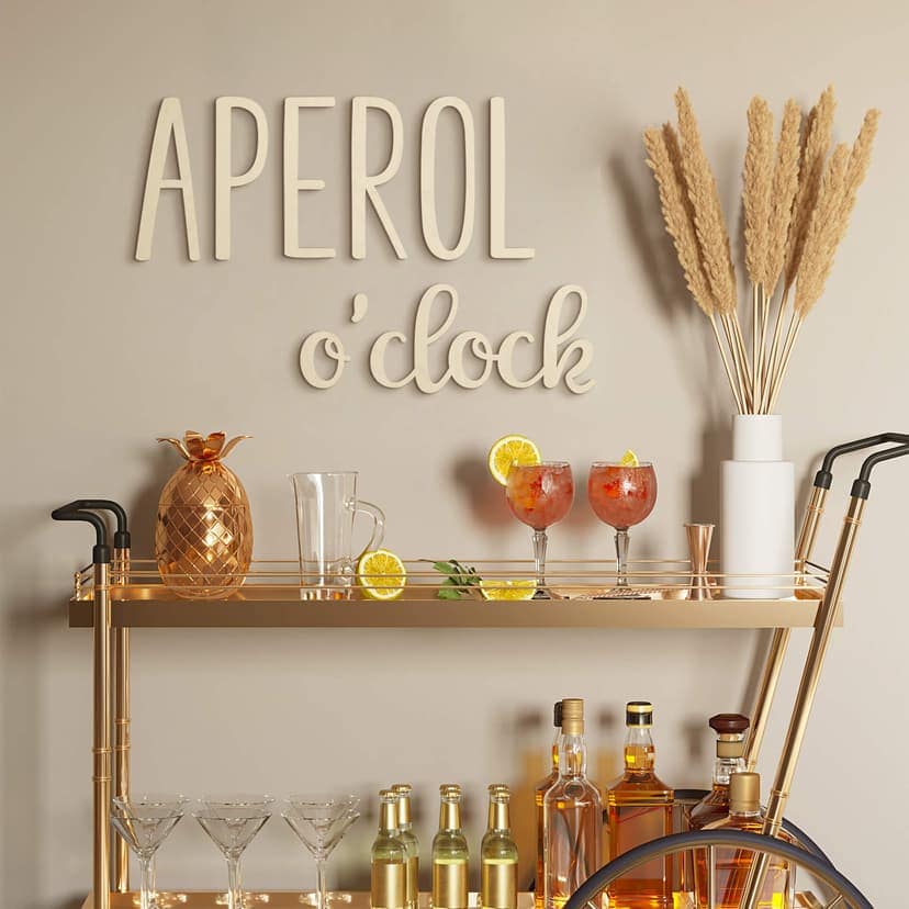 drewniany napis 3D - Kuchnia - Aperol o'clock - Topola