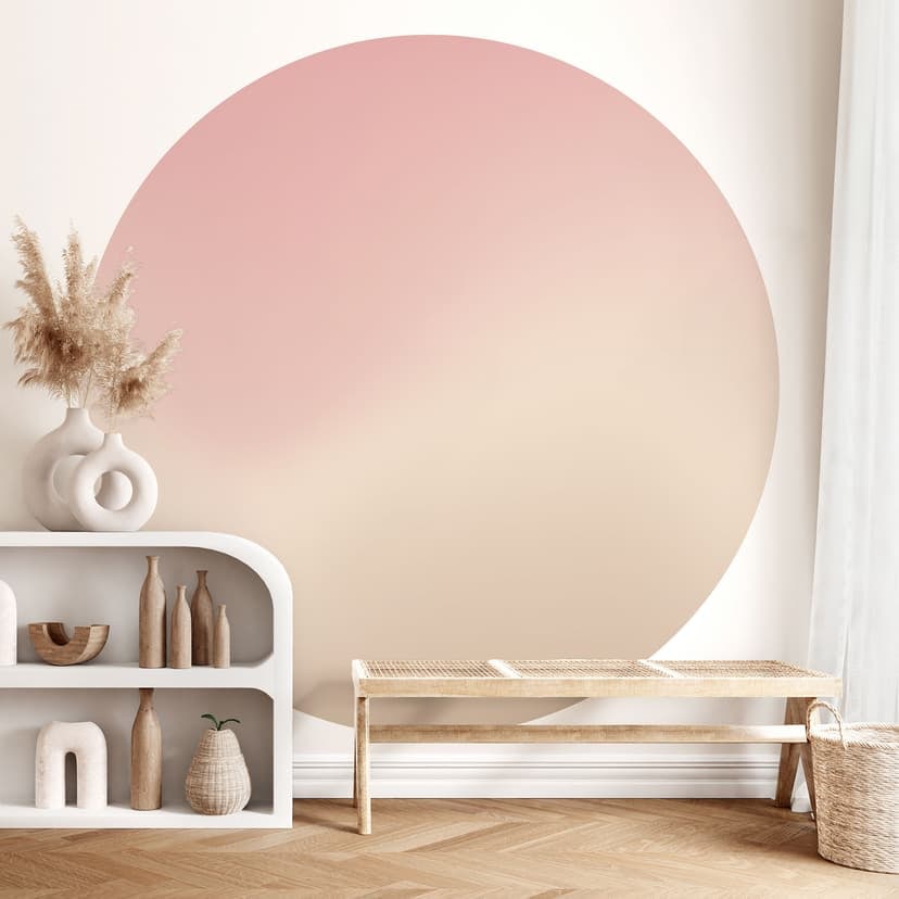 Ombre - Świt - Fototapeta okrągła - tapeta flizelinowa/tapeta flizelinowa samoprzylepna