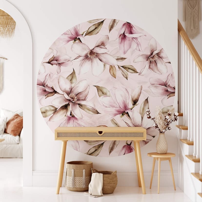 Fototapeta UN Designs - Miękka magnolia - okrągła - tapeta flizelinowa/tapeta flizelinowa samoprzyle