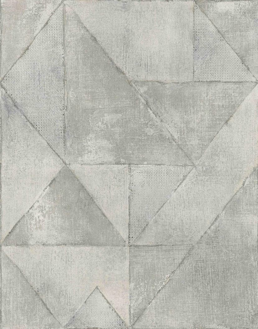 Fototapeta o wyglądzie betonu z geometrycznymi powierzchniami w kolorze jasnoszarym 2,7 x 2,12 m