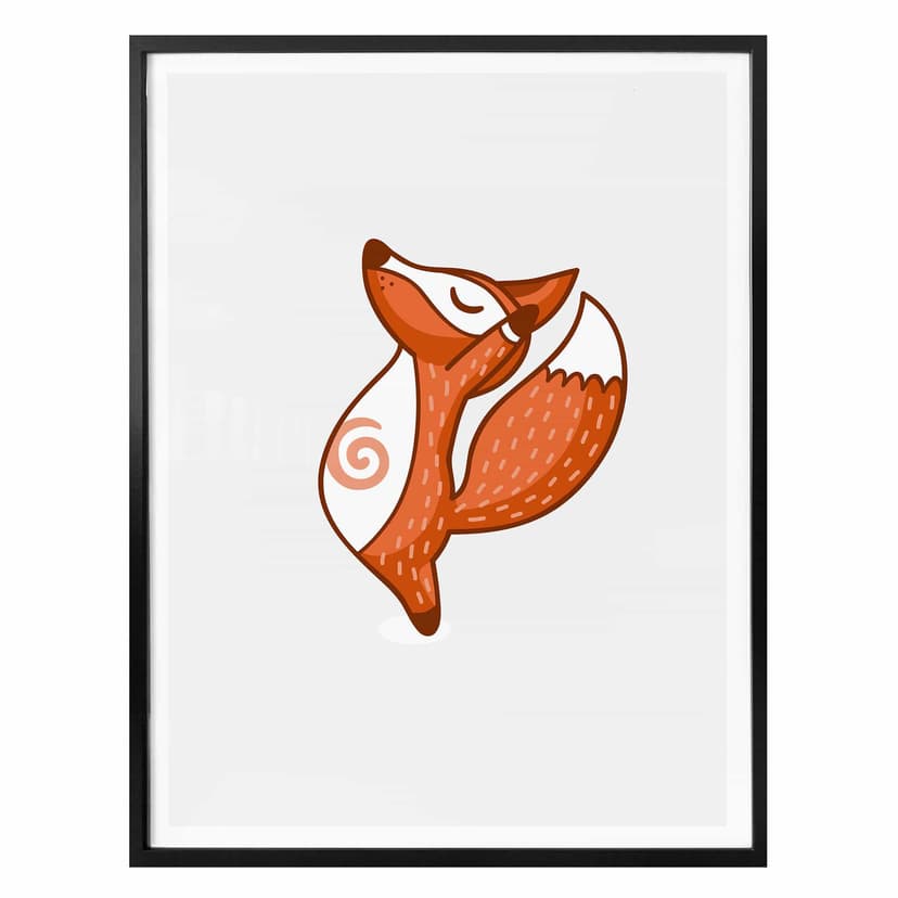 Plakat - Yoga fox 05