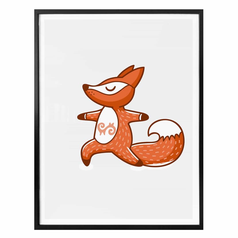 Plakat - Yoga Fox 03