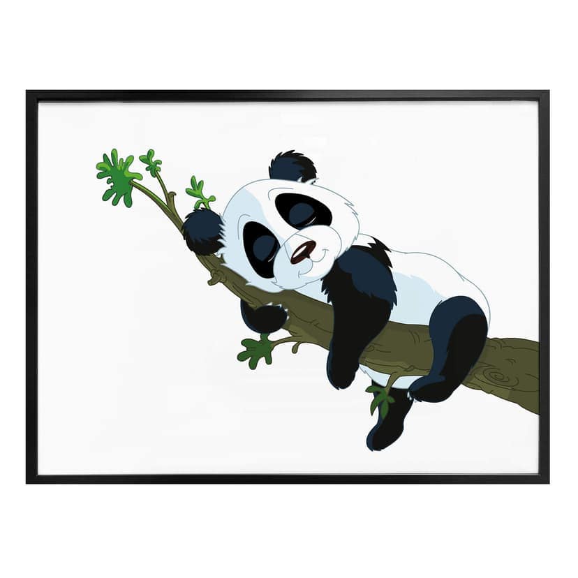 Plakat ze śpiącą pandą