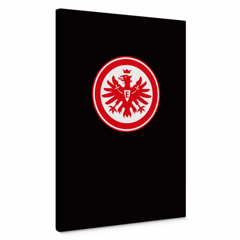 Obraz na płótnie Eintracht Frankfurt - herb na czarnym tle