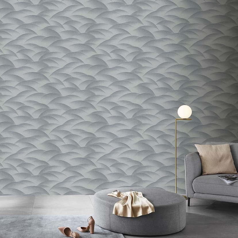 Tapeta falista, tapeta wzorzysta Fashion for Walls 4 by Guido Maria Kretschmer silver