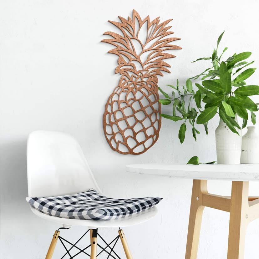 Grafika na drewnie - Ananas - Mahoń