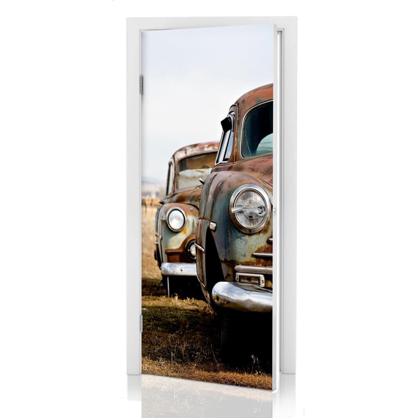 Wzór drzwi Old Rusted Cars 91x200 cm