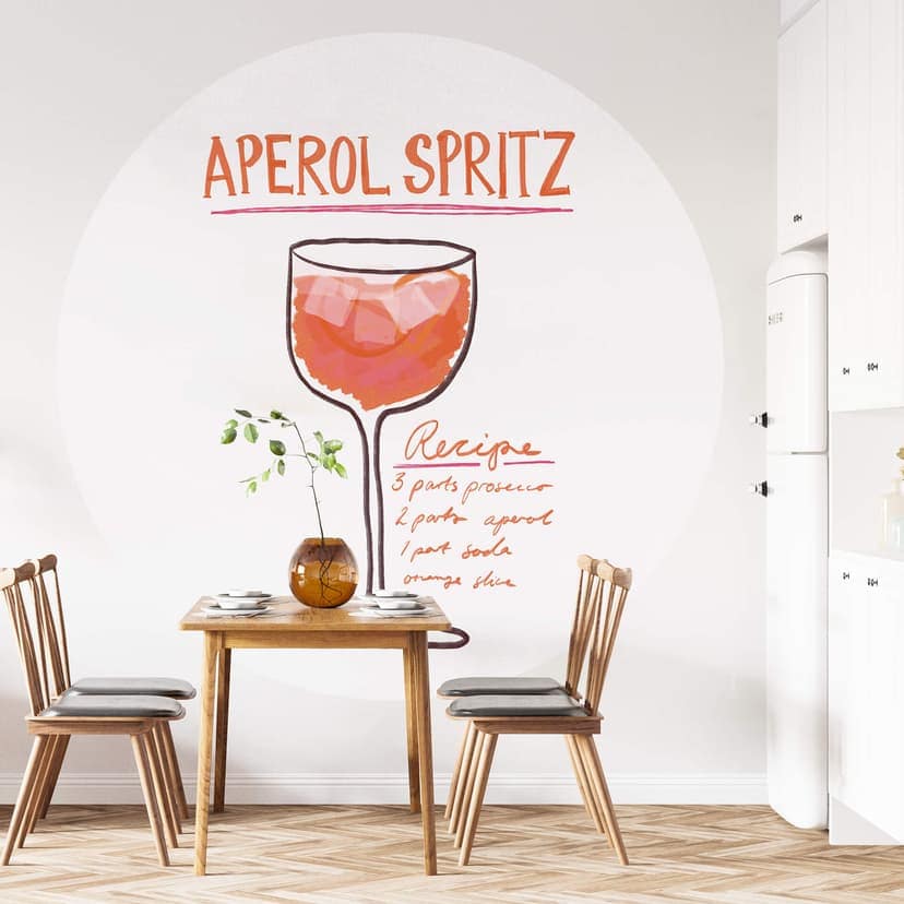Fototapeta do kuchni - Fritsch - Aperol Spritz - okrągła - tapeta flizelinowa/tapeta flizelinowa sam