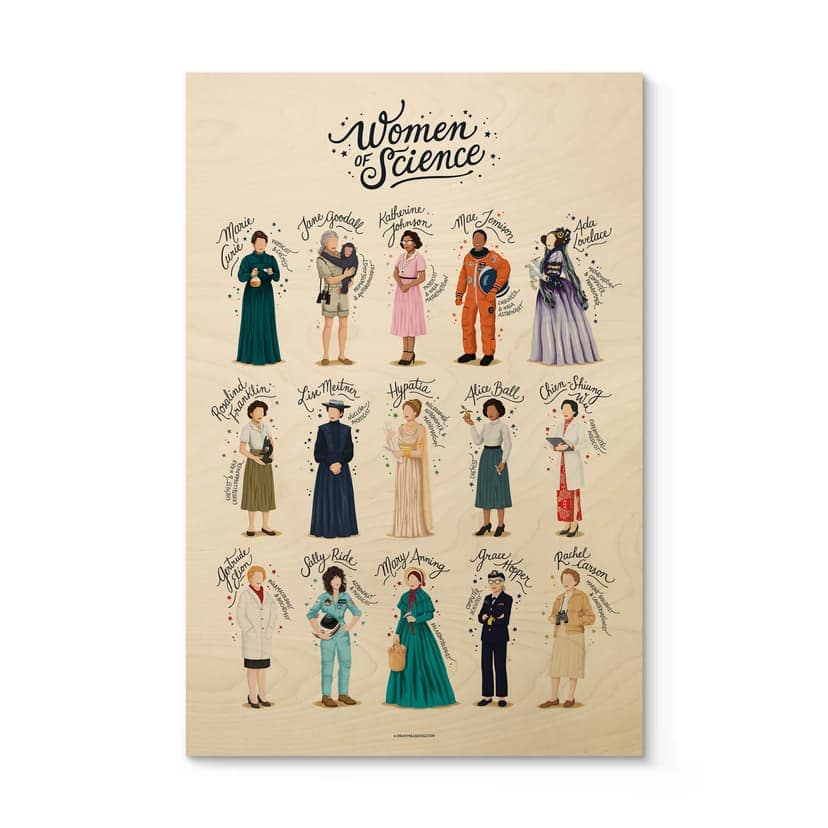 Plakat drewniany Tohmé - Kobiety nauki