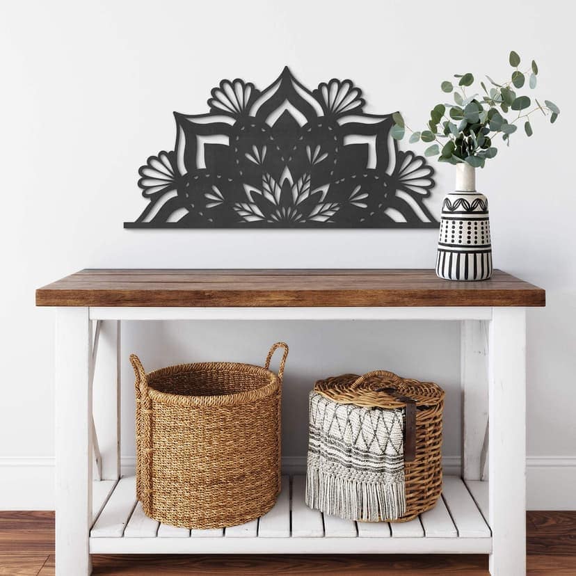 MDF - Dekoracja drewniana - Mandala Floral Half