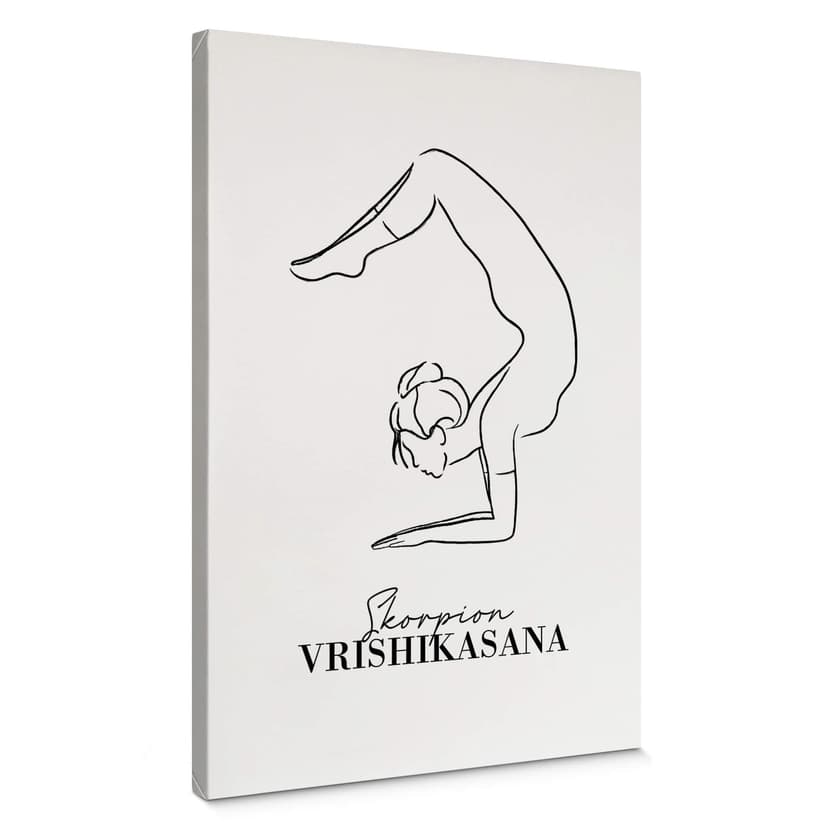 Obraz na płótnie Yoga Scorpion - Line Art