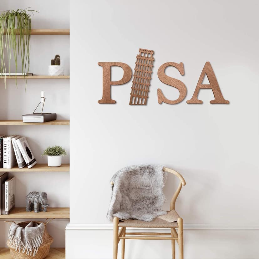 Drewniane litery mahoń - Pisa