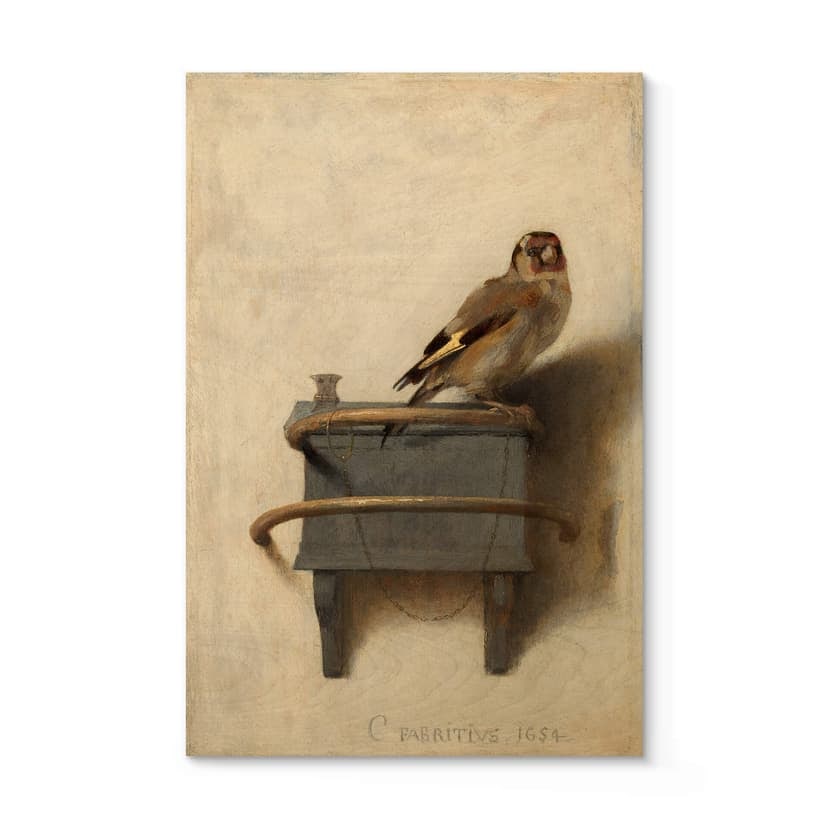 Plakat drewniany Fabritius - Szczygieł