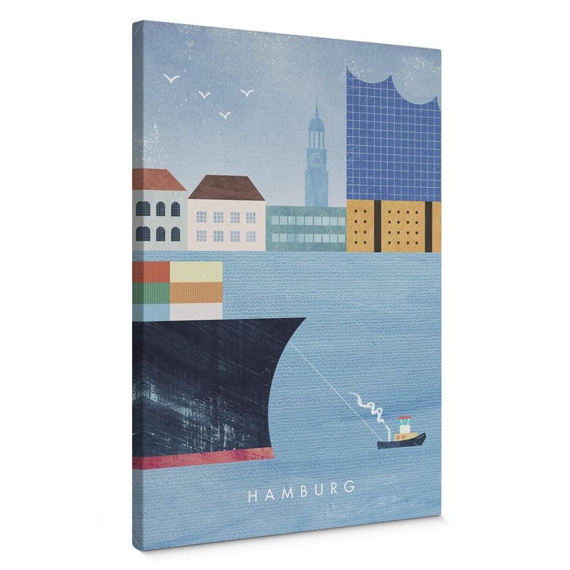 Obraz na płótnie Hamburg z portem - Rivers