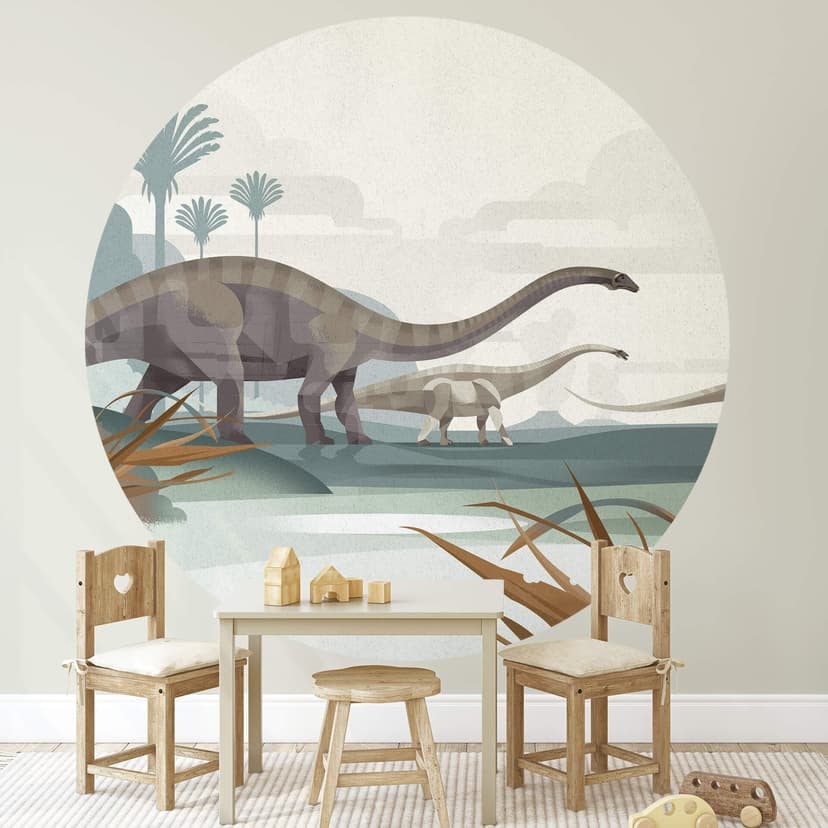 Fototapeta na ścianę Brązowy - Diplodocus - Okrągły - tapeta flizelinowa/tapeta flizelinowa samoprzy