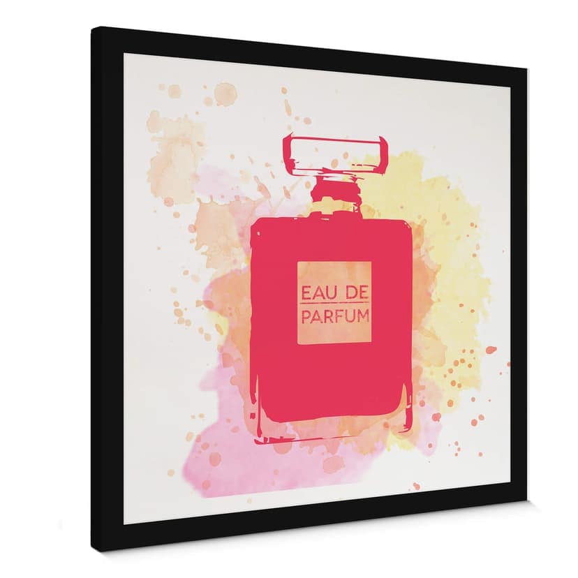 Canvas picture Eau de Parfum Watercolour - różowy