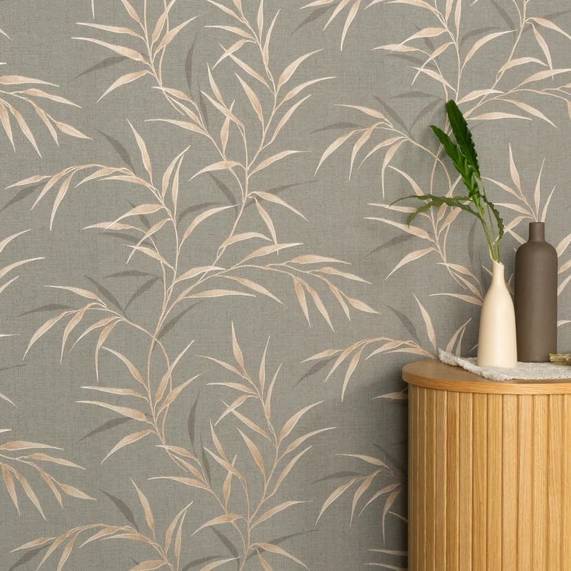 Tapeta z motywem liści Guido Maria Kretschmer Yamato Fashion for Walls 5 brązowy