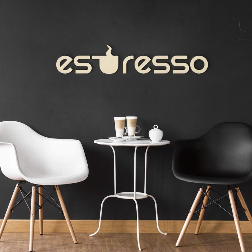 Drewniane litery Espresso
