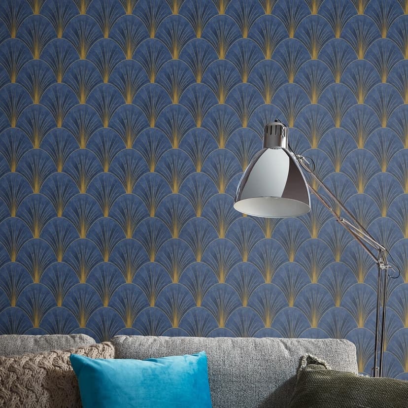 Tapeta flizelinowa AVANTGARDE Elle Decoration 4, niebieska