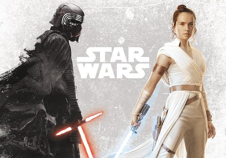 Poster, Filmposter Star Wars - Kylo &amp; Rey 91,5x61 cm