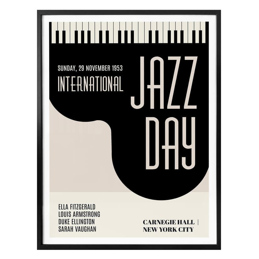 Plakat Kubistika - Dzień Jazzu