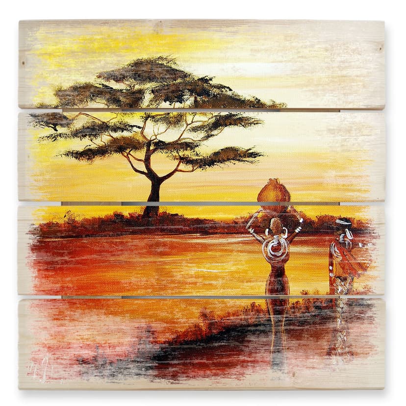 Obraz drewniany Fedrau - Afryka - 40x41,5 cm