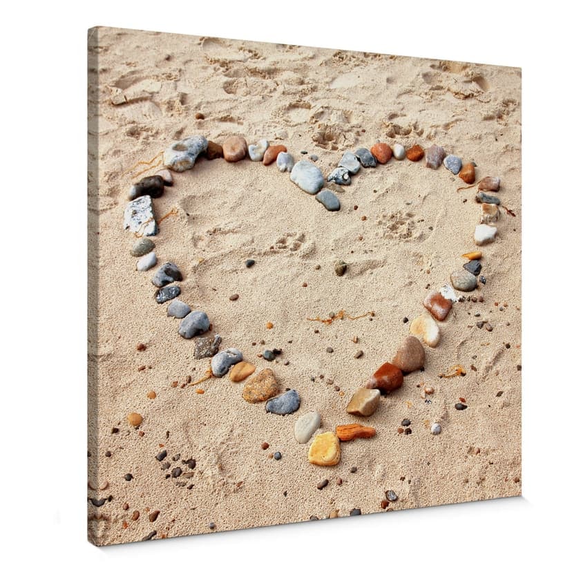 Obraz na płótnie love beach - kwadrat