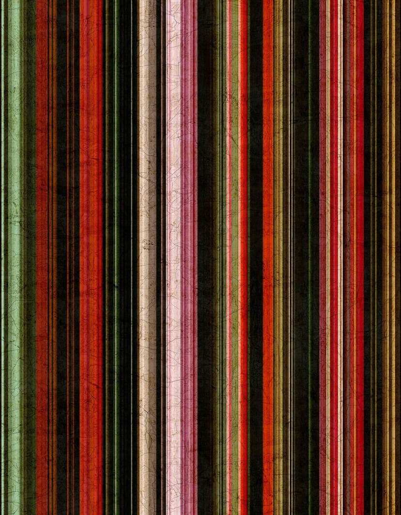 Fototapeta z motywem pasów w stylu vintage w kolorze czerwonym zielonym czarnym z fakturą patyny 3,4 x 2,65 m