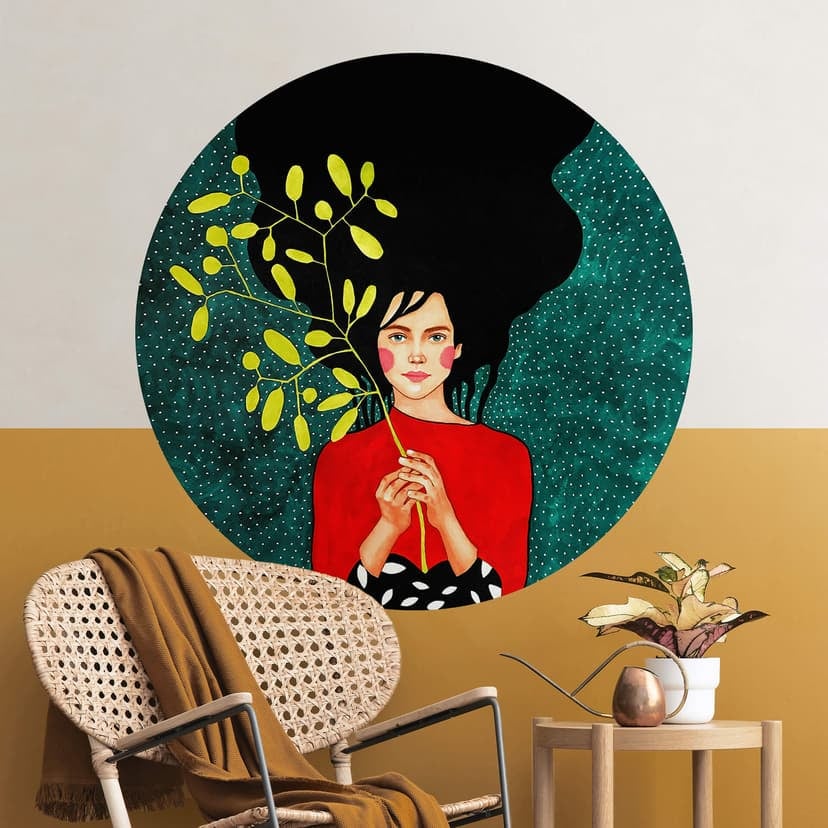 Naklejka na ścianę portret - Egzystencja na okrągło - Hülya