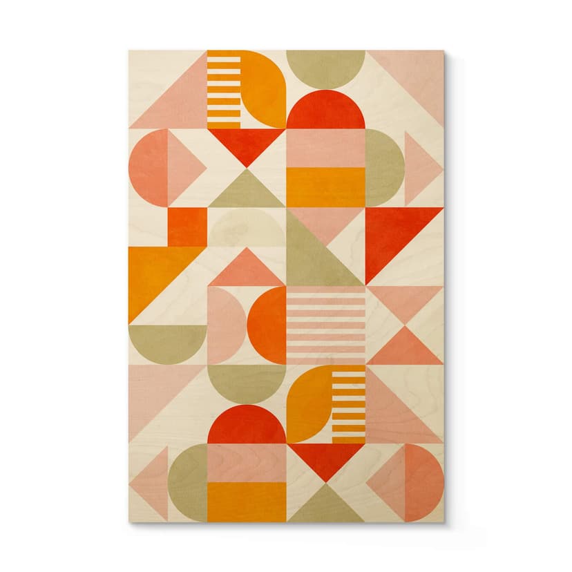 Plakat drewniany Bauhaus Fun Pastel - Bré