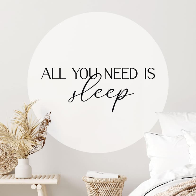 Naklejka na ścianę All you need is sleep - okrągła
