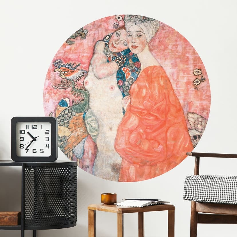 Naklejka na ścianę Klimt - Dziewczyny - Okrągła