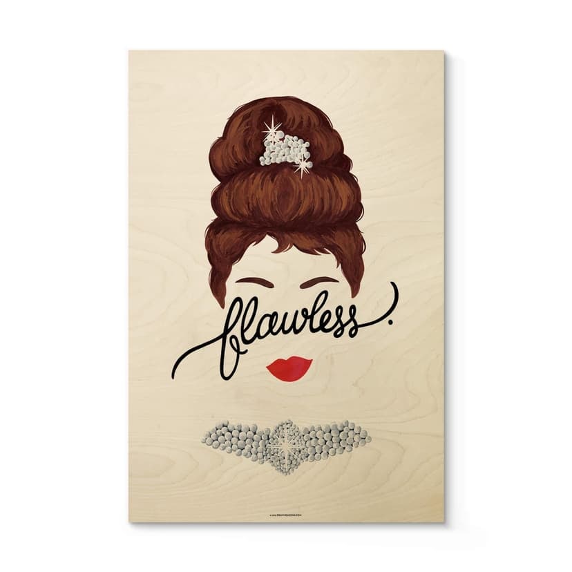 Plakat drewniany Tohmé - Audrey bez skazy