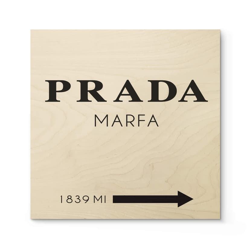 Plakat drewniany Prada Marfa - Square