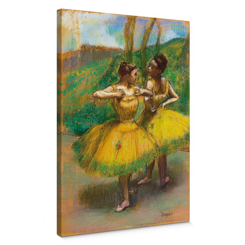 Obraz na płótnie Degas - Dwie tancerki w kolorze żółtym