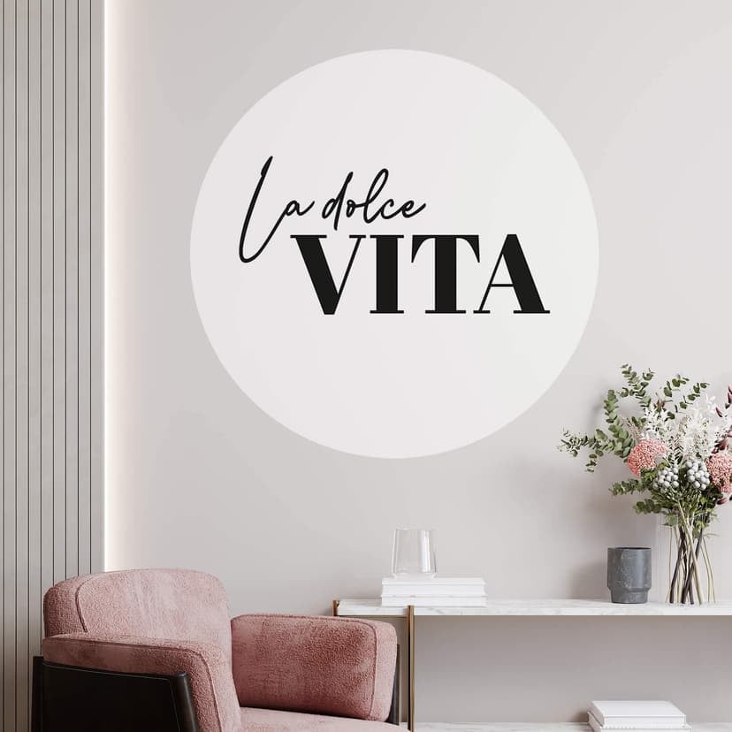 Naklejka na ścianę La Dolce Vita - okrągła