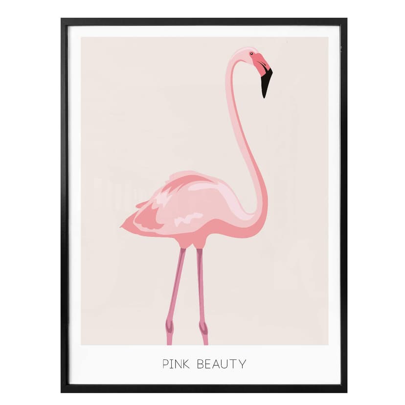 Plakat Pink Beauty - Flamingo