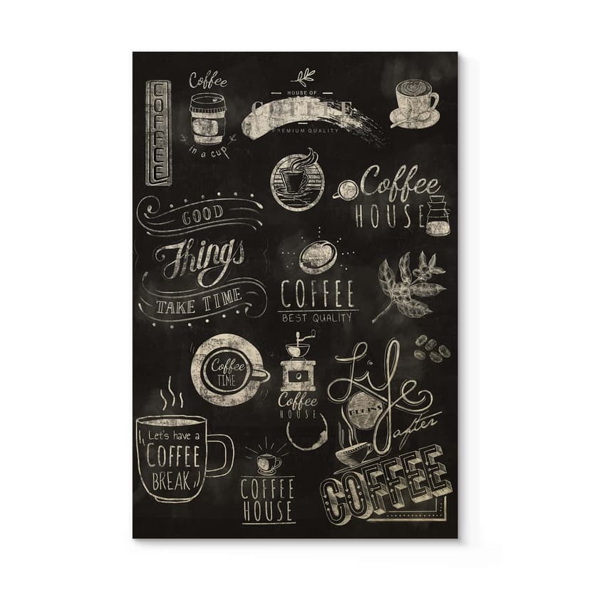 Plakat drewniany World of Coffee